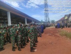 TNI – Polri Beserta Div. Pam PT. Timah. Tbk Siap Pengamanan Beroperasinya PIP CV. Timor Ramelau Laut Merbau Toboali