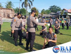 Polres Bangka Laksanakan Upacara Korps Raport Kenaikan Pangkat  TMT