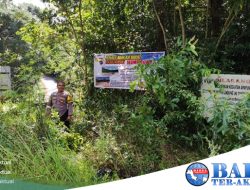 Polres Bangka Barat Pasang Spanduk Himbauan Larangan Penambang Timah Secara Ilegal