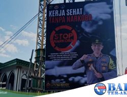 Polres Bangka Barat Pasang Sepanduk Bahaya Narkoba