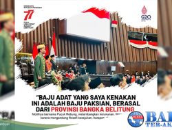 Kenakan Pakaian Adat Paksian Bangka Belitung, Presiden Jokowi sampaikan Pidato Kenegaraan Tahun 2022