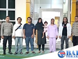 Tim Buser Naga Polres Pangkalpinang Menyelamatkannya Wanita Hamil dan Seorang Balita  Kembali ke Pangkalpinang