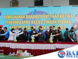 Kasilog Korem 045/Gaya Hadiri Pemusnahan Barang Bukti Narkotika di BNNP