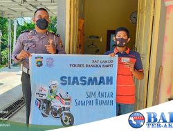 Satlantas Polres Bangka Barat Mencanangkan Program  SIASMAH  (SIM Antar Sampai Rumah)