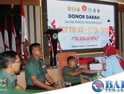 Sambut HUT ke-77 TNI, Digelar Donor Darah Serentak Di Wilayah Babel