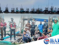 Tim Gabungan Tertibkan Puluhan PIP Di Laut Muara Tengkorak