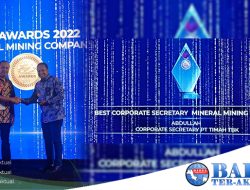 Sekper PT Timah Tbk Raih Best Corporate Secretary Mineral Mining Company dalam Ajang E2S Awards