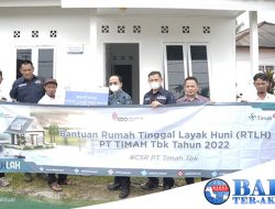 PT Timah Tbk Bangun 14 Unit Rumah Tinggal Layak Huni Sebagai Wujud Kepedulian Perusahaan