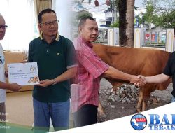 Bupati Bateng Serahkan Sapi Kurban ke Masjid Jami Koba