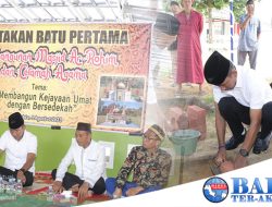 Pj Gubernur Lakukan Peletakan Batu Pertama Pembangunan Masjid Ar Rohim