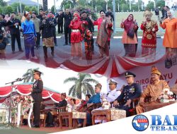 Pj Gubernur Babel Akhiri Penurunan Bendera Dengan Suka Cita