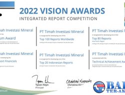 PT Timah Investasi Mineral Boyong Enam Penghargaan Internasional LACP Vision Awards 2022