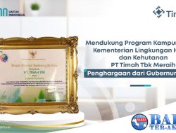 PT Timah Tbk Raih Penghargaan dari Pemerintah Provinsi Kepulauan Bangka Belitung