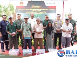 PT Timah Tbk Salurkan CSR, Bantuan Sosial Hingga Pengadaan Air Bersih di Desa Beriga