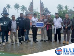 PT Timah Tbk Mendukung Pemenuhan Sarana Air Bersih di Rumah Ibadah Pura Jagatnatha Surya Kencana.