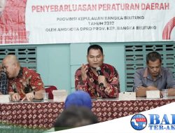 Anggota DPRD Babel Nata Sumitra Sebarluaskan 3 Perda Kepada Ratusan Warga Manggar