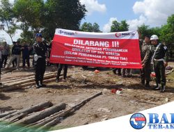 Gelar Pengamanan, Kawasan Lingkar Tambang Koba Bersih Penambang, Sisakan Belasan Ponton