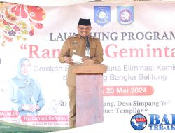 Pj Gubernur Babel Launching Rampak Gemintang di SD 17 Tempilang