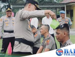 Polres Bangka Tengah Gelar Upacara Kenaikan Pangkat, Semangat Baru Sambut Tantangan Polri!